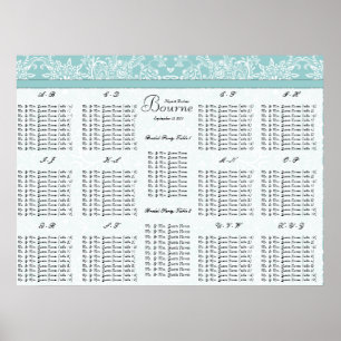 Startet bei $12.80 Seating Chart Alphabetische Ord Poster