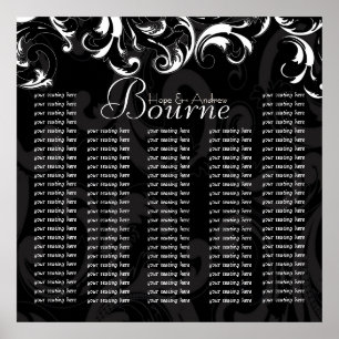 Startet bei $12.80 Seating Chart für Empfang Poster