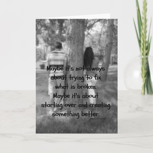 Starting Over and Forgiving the Past Karte (Vorderseite)