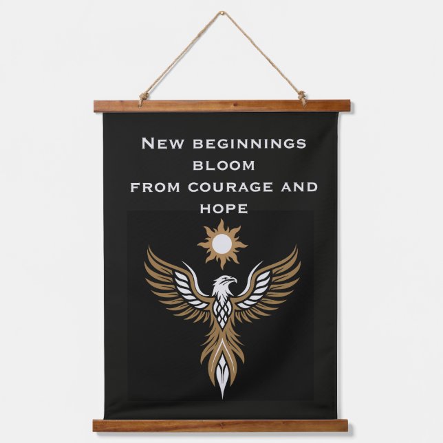 Starting Over Gift Wandteppich Mit Holzrahmen (Vorderseite)