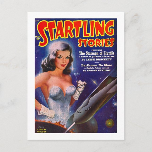 Startling Stories März - Vintages SciFi-Comic Postkarte (Vorderseite)