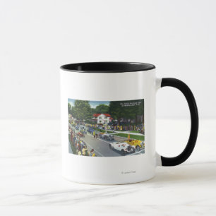 Startlinie beim Grand Prix Auto Race Tasse