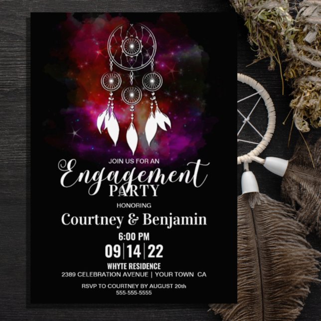 Startnight Dream Catcher Engagement Party Einladung (Von Creator hochgeladen)