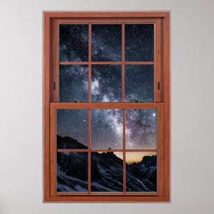 Startnight Skies Window Illusion - Fake Window Poster
