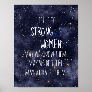 Startnight Strong Women Motivierend Poster