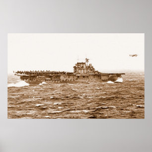 Startplakat der USS Hornet B-25 Poster