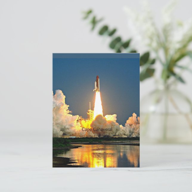 Startplatz Cape Canaveral Florida Postkarte (Stehend Vorderseite)