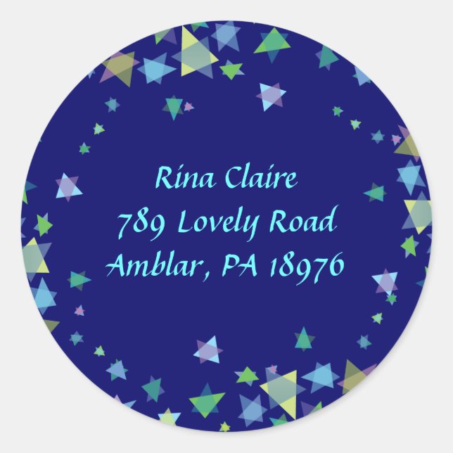 Starts von David Jewish REPLY RETURN Aufkleber (Vorderseite)