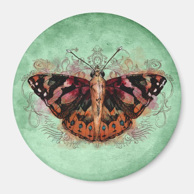Startseite - Painted Lady Magnet (Vorne)