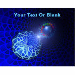 Startube Fotoskulptur Magnet<br><div class="desc">Ein leicht modifiziertes, blaues Fraktal-Bild, das als Hohlzylinder erscheint und an einem Ende, wo ein strahlender Stern zu sehen ist, dem Vakuum des Raumes geöffnet ist. Im Vordergrund erscheint eine Kugel, die das gleiche Fraktal trägt, als würde sie sich durch den Zylinder bewegen. Fügen Sie Ihren eigenen Text hinzu.</div>
