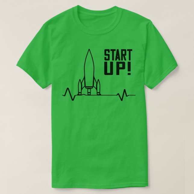 Startup-Rocket-Unternehmertum T-Shirt (Design vorne)