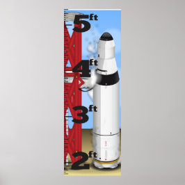 Startwachstumsdiagramm für die Raketenabzählung Poster