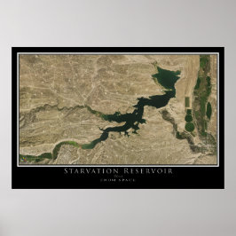 Starvation Reservoir Utah Satellite Poster Karte