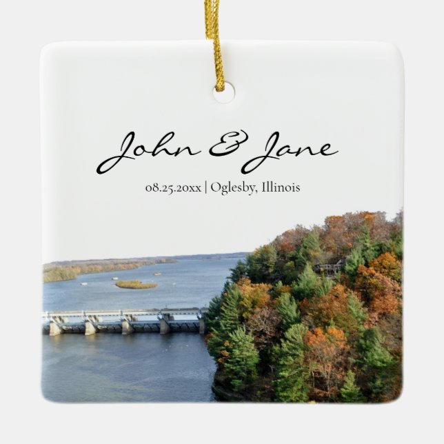 Starved Rock Illinois Staat Park Keramik Keramikornament (Vorderseite)