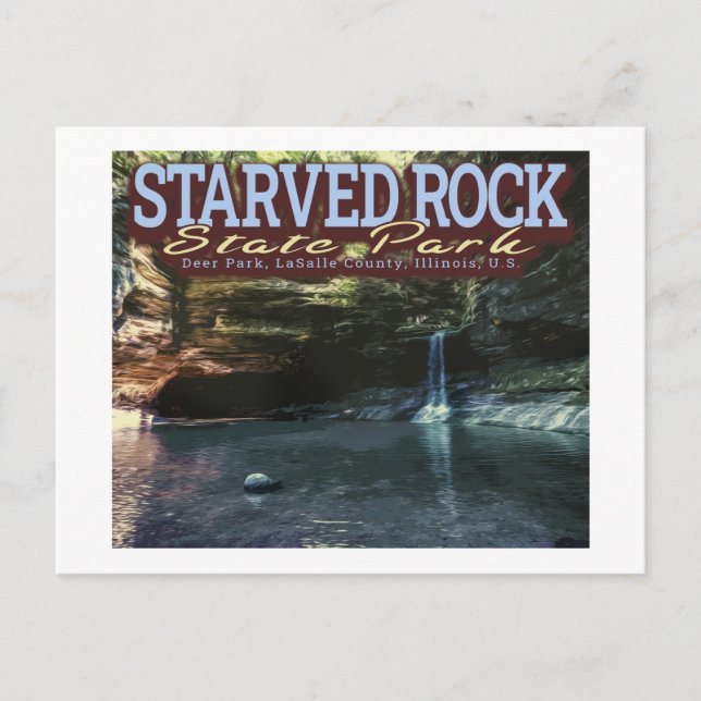 STARVED ROCK STAAT PARK - OGLESBY - ILLINOIS US POSTKARTE (Vorderseite)