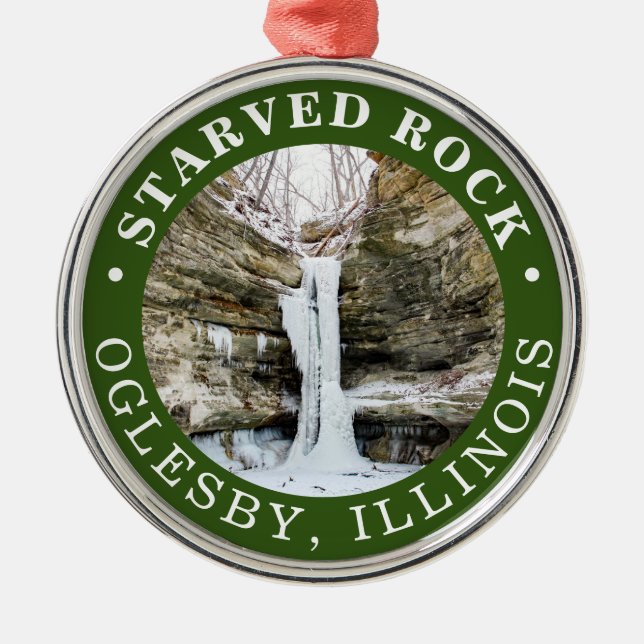 Starved Rock Staat Park St. Louis Canyon Ornament Aus Metall (Vorne)