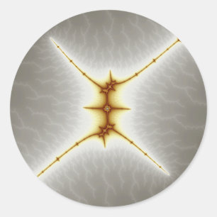 StarX - Fraktal-Aufkleber Runder Aufkleber