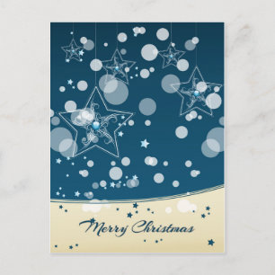 Stary Christmas Night Postcard Feiertagspostkarte