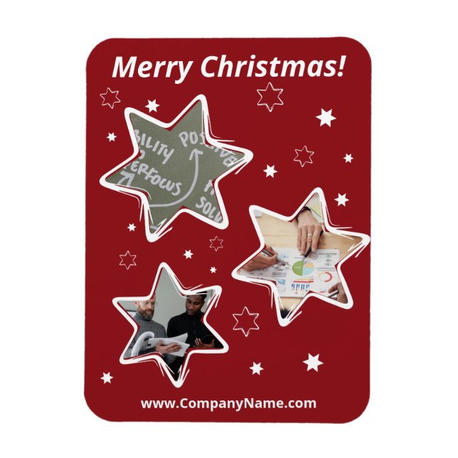Stary Custom Fotos Red Life Coach Weihnachten Magnet (Vertikal)