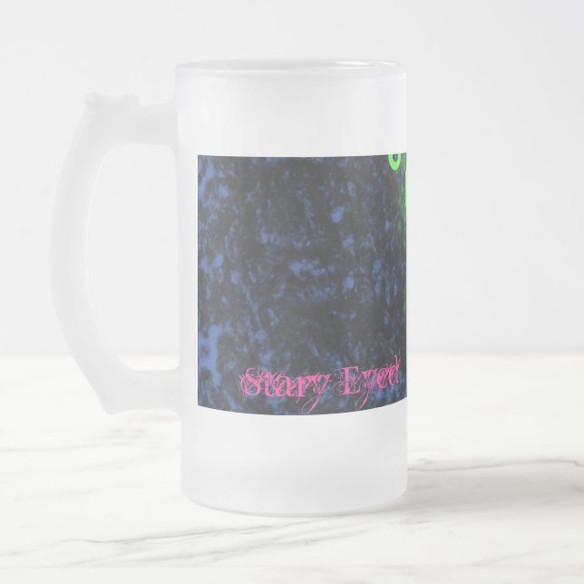 Stary Mit Augen Mattglas Bierglas (Links)