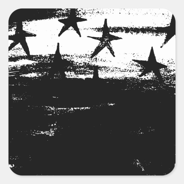 Stary Night Quadratischer Aufkleber (Vorderseite)