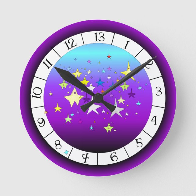 Starzy 13 Stunden Wall Clock Runde Wanduhr (Vorderseite)