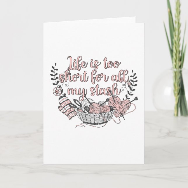 Stash Knitter Kegelgarnwolle Karte (Vorderseite)