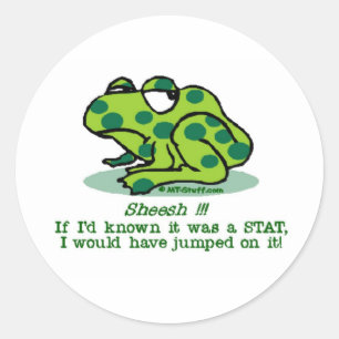 STAT Froggie Runder Aufkleber