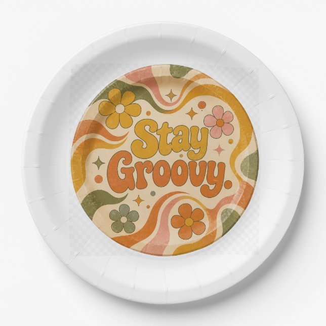 Stat groovy Pappteller (Vorderseite)