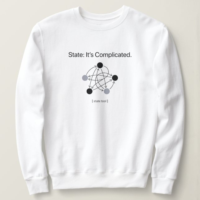 State Es ist kompliziert Programmierer Humor Damen Sweatshirt (Design vorne)