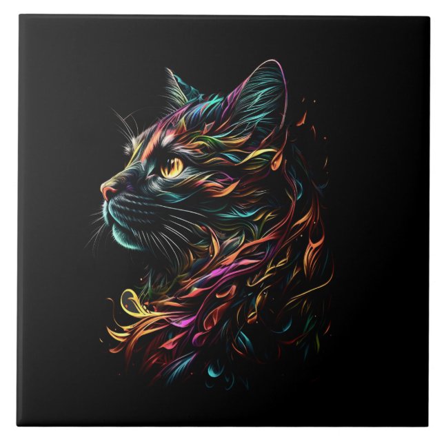 State Feline Profil Fliese (Vorderseite)