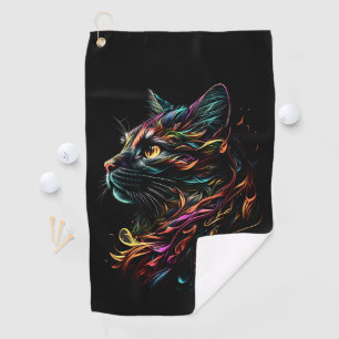 State Feline Profil Golfhandtuch