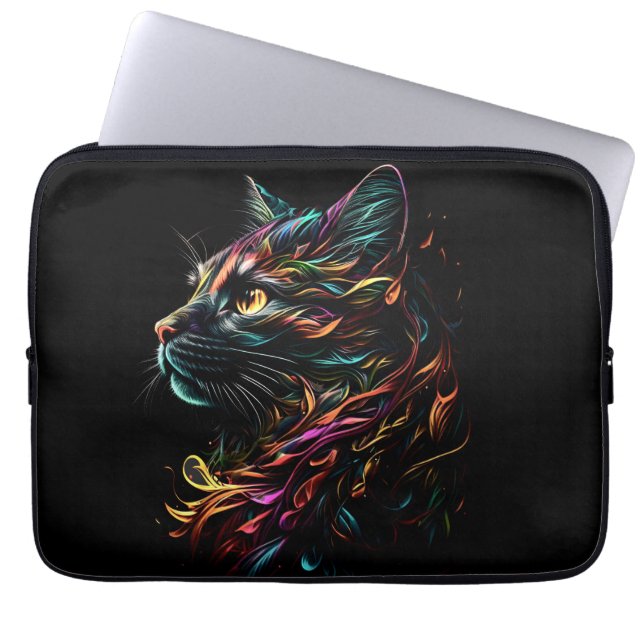 State Feline Profil Laptopschutzhülle (Vorderseite)