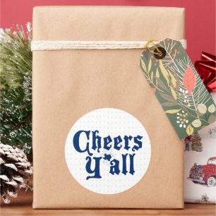 State Flag Blue Chee Y'all Runder Aufkleber