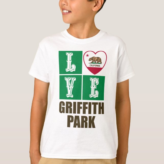State Flag Heart Griffith Park T-Shirt (Vorderseite)