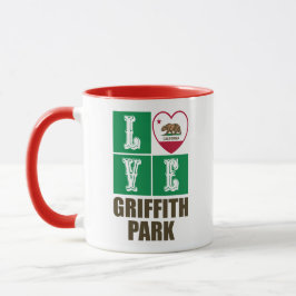 State Flag Heart Griffith Park Tasse