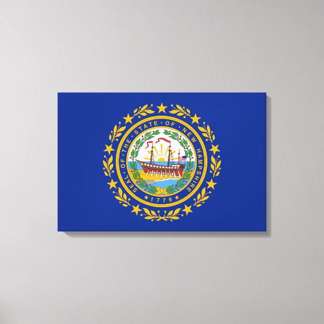 State Flag New Hampshire Canvas Print Leinwanddruck (Vorderseite)