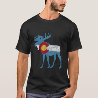 State Flag Of Colorado Bull Moose T-Shirt
