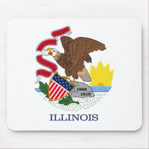 State Flag of Illinois, USA Mousepad