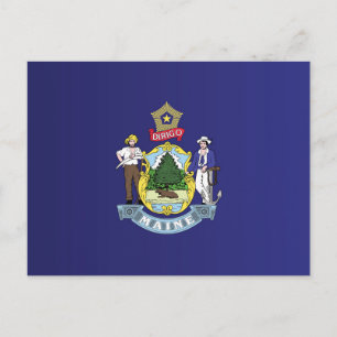 State Flag of Maine, USA Postkarte