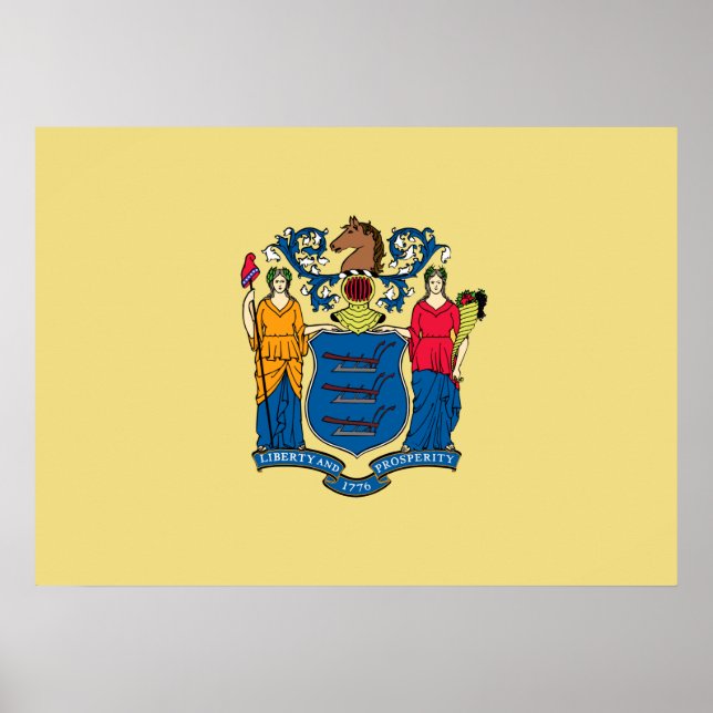 State Flag of New Jersey Poster (Vorne)