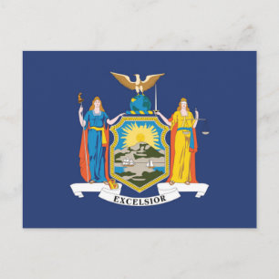 State Flag of New York, USA Postkarte