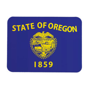 State Flag of Oregon, USA Magnet