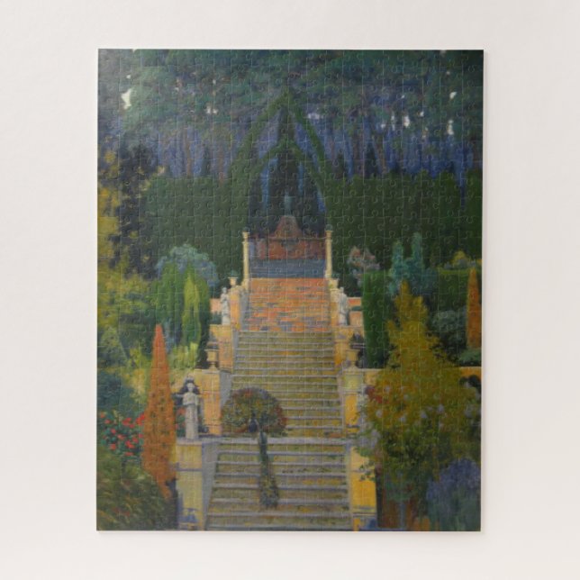 State Garden in Mallorca (von Santiago Rusiñol) Puzzle (Vertikal)