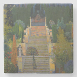 State Garden in Mallorca (von Santiago Rusiñol) Steinuntersetzer