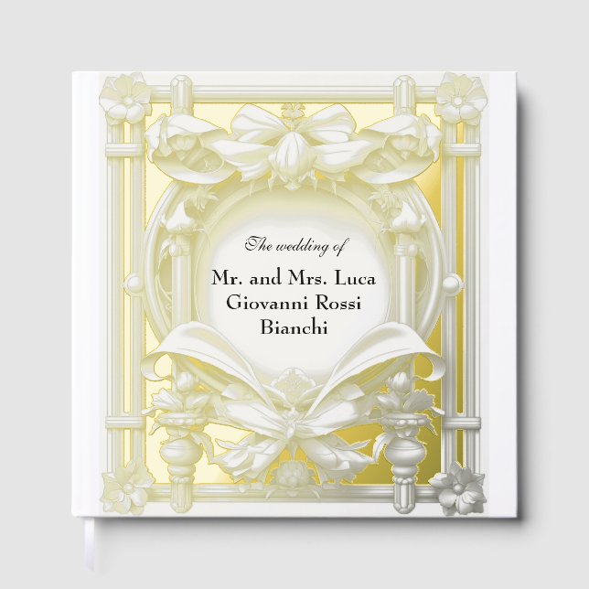 State Gold Motif Atelier, Wedding Foil Gästebuch (Vorderseite)