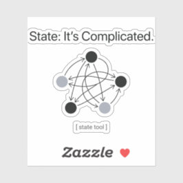 State Its Complicated Programmer Humor Aufkleber
