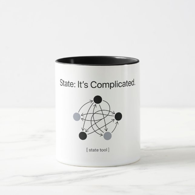 State Its Complicated Programmer Humor Tasse (Zentrum)