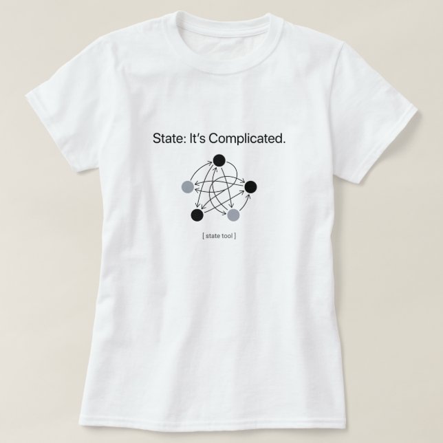 State Its Complicated Programmierer Humor Damen T-Shirt (Design vorne)