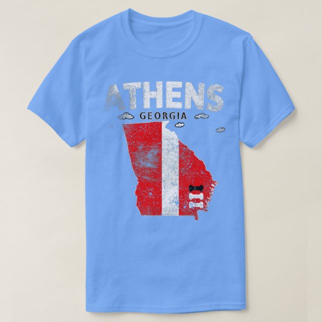 State Of Georgia The Bulldog State Athens Georgia  T-Shirt (Design vorne)